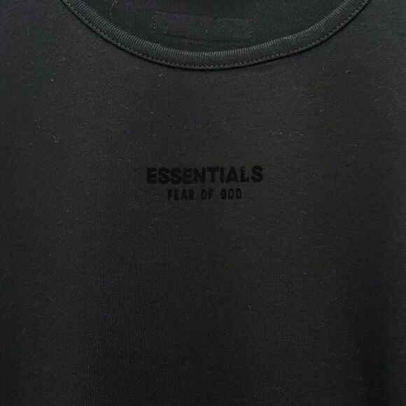 Fear of God Essentials Tank Jet Black Knit Top Muscle Tee Women’s Size XL NWT - Picture 3 of 13